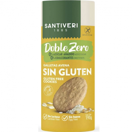 Galletas avena doble zero s/gluten santiveri 190g