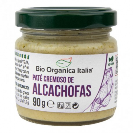 Pate alcachofa bio organica italia 90gr