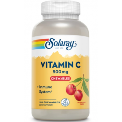 Vitamina c 500mg cereza 100 comp masticab solaray
