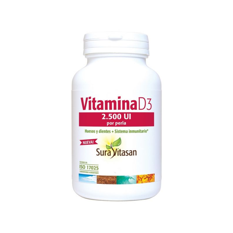 Vitamina d3 2500ui 120perlas sura vitasan
