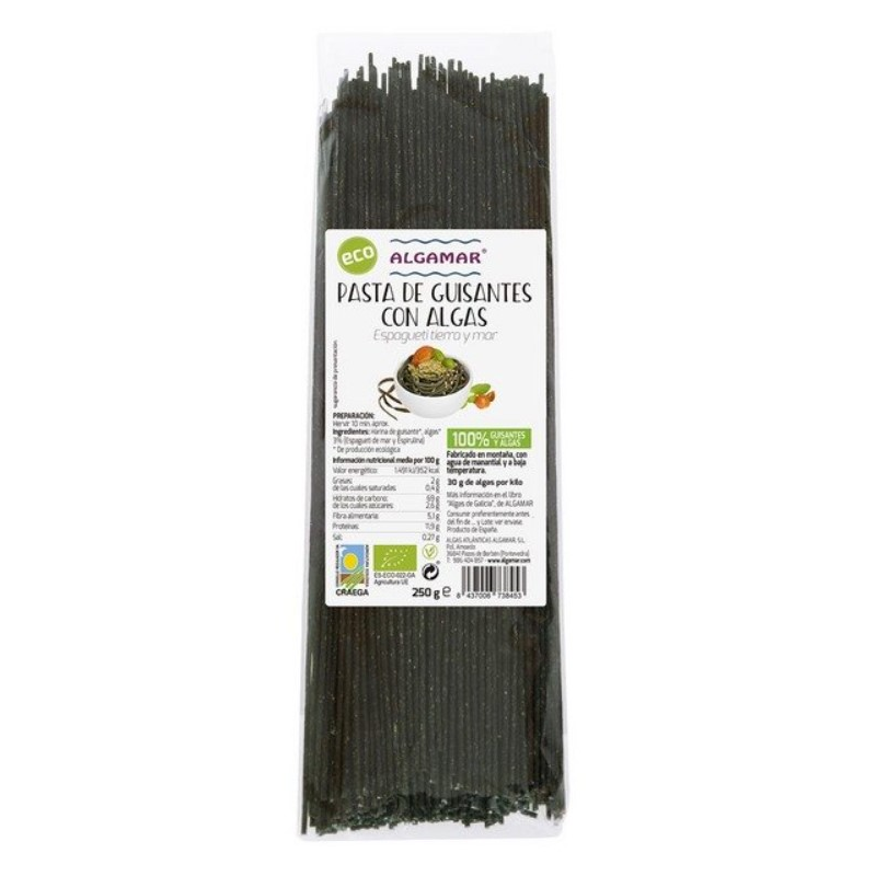 Espagueti tierra y mar guisante algas algamar 250g