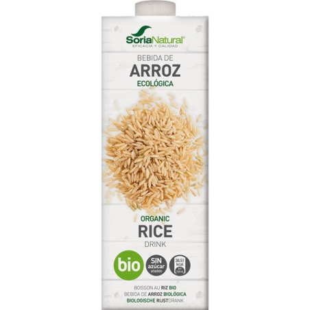 Bebida arroz integral 1l bio soria natural