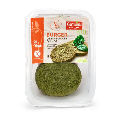 Burger espinacas quinoa 180g germinal
