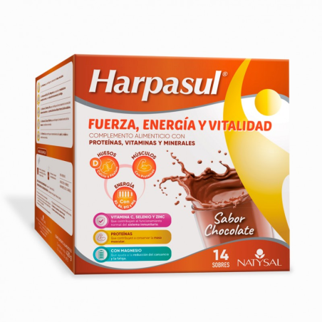 Harpasul batido fuerza chocolate 14 sobres natysal