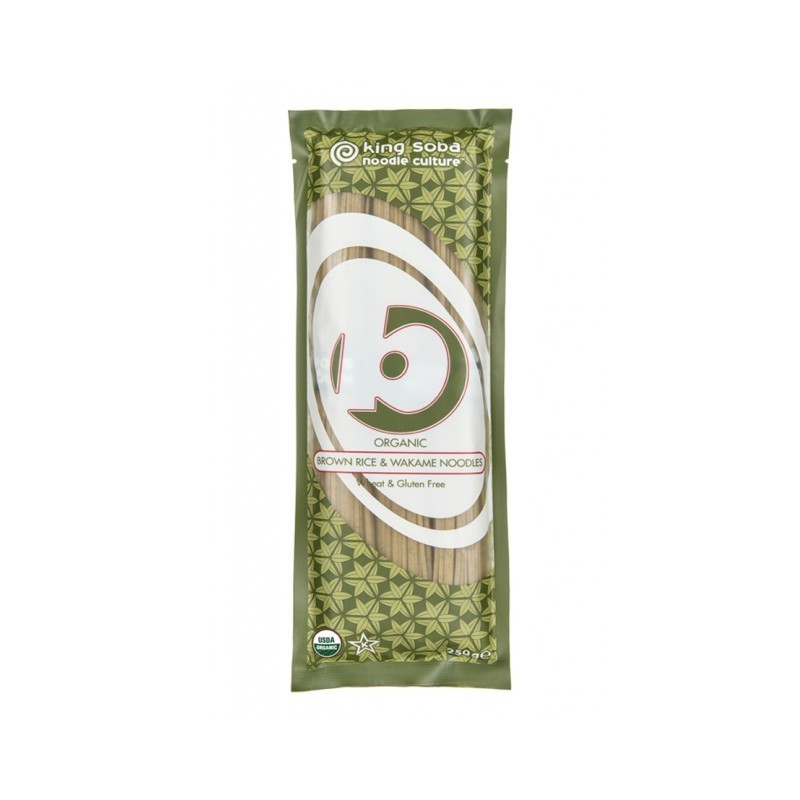 Noodle arroz integral wakame s/g king soba 250g