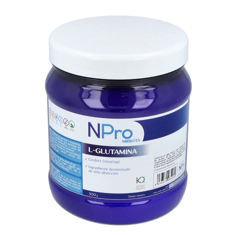 Npro mibiota l-glutamina 300gr. actibios