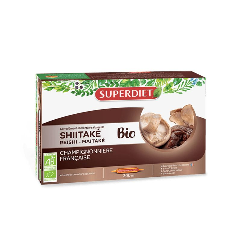 Shiitake reishi maitake bio 20amp superdiet