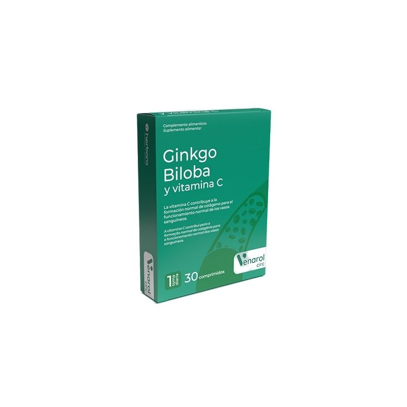 Ginkgo biloba vitamina c 30comp venarol circ herbo