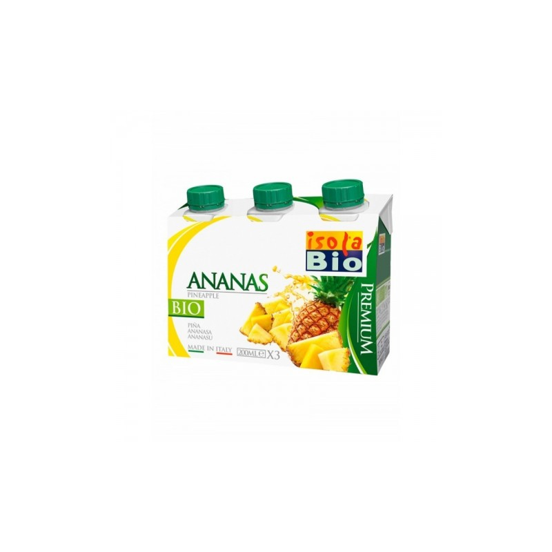 Zumo piña pack 3x200ml isola bio