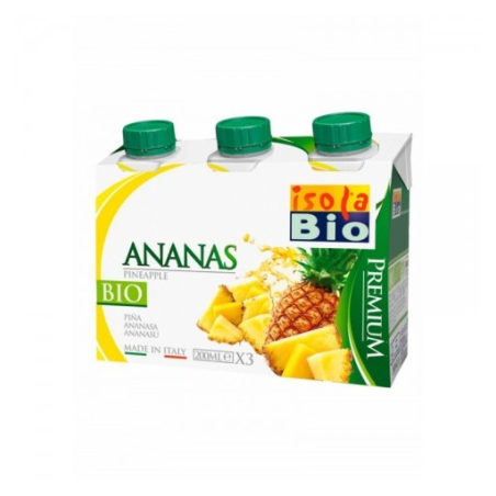 Zumo piña pack 3x200ml isola bio