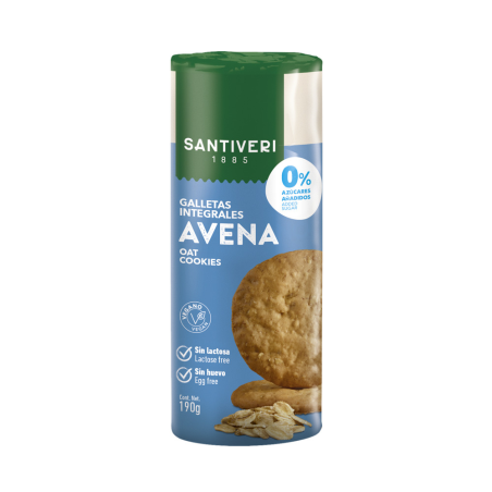 Galletas digestive tubo avena s/a 190g santiveri
