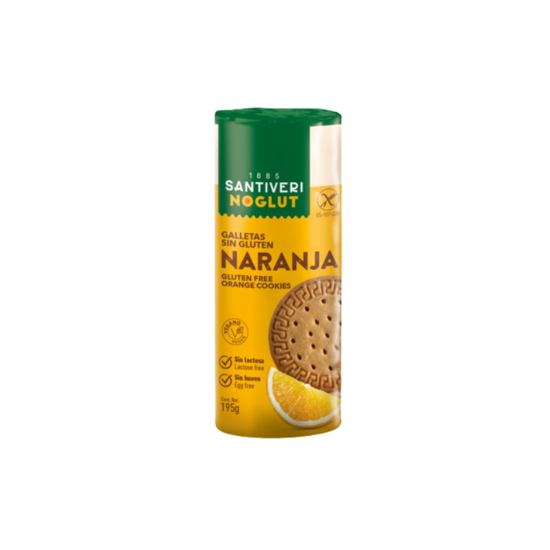 Nogluc galletas digestive naranja 195gr santiveri