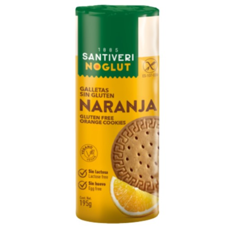 Nogluc galletas digestive naranja 195gr santiveri