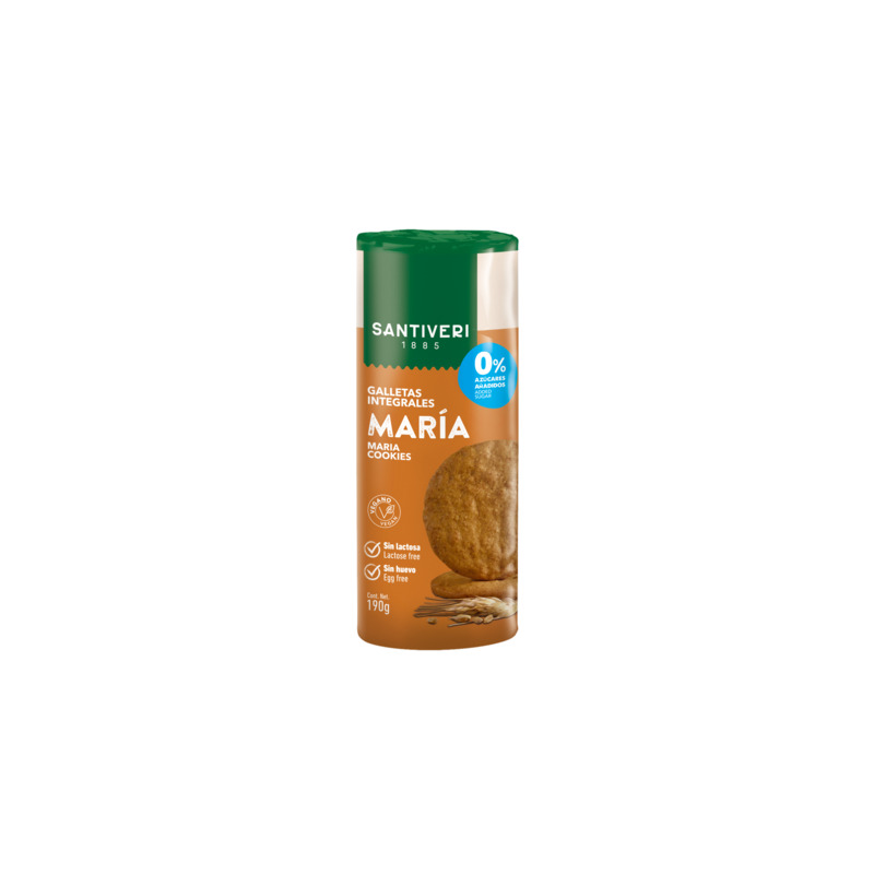 Galletas maria integral sin azucar 190g santiveri
