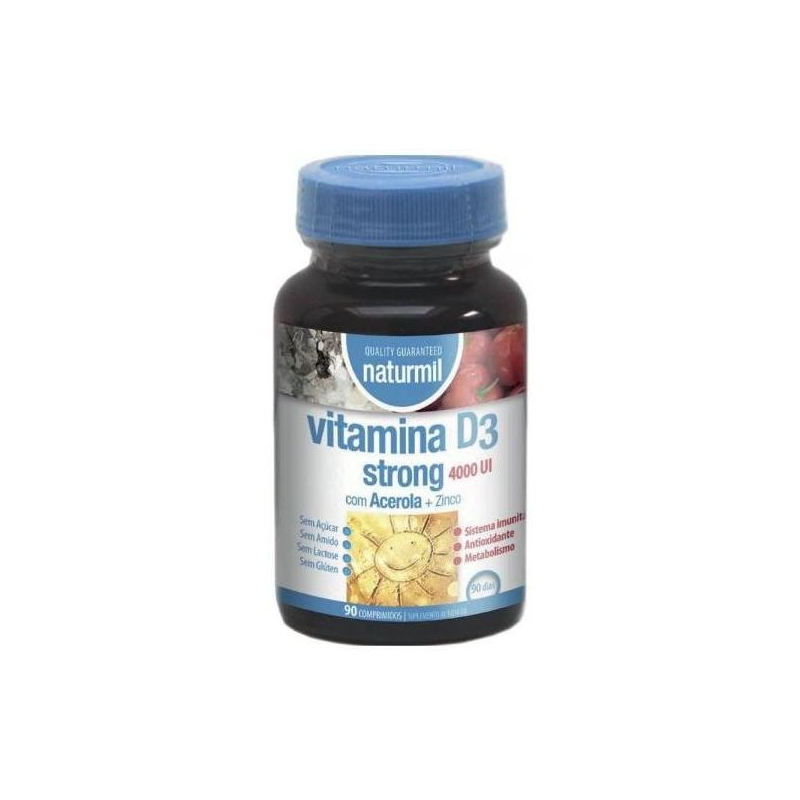 Vitamina d3 strong 4000ui acerola zinc naturmil