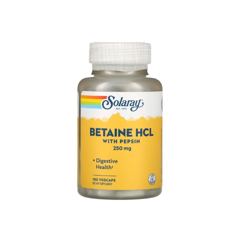 Betaine hcl pepsin 180vegcaps solaray
