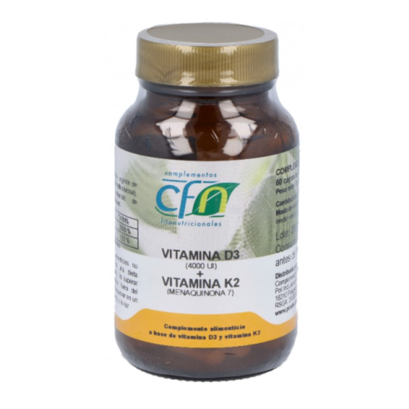 Vitamina d3+k2 60cap cfn