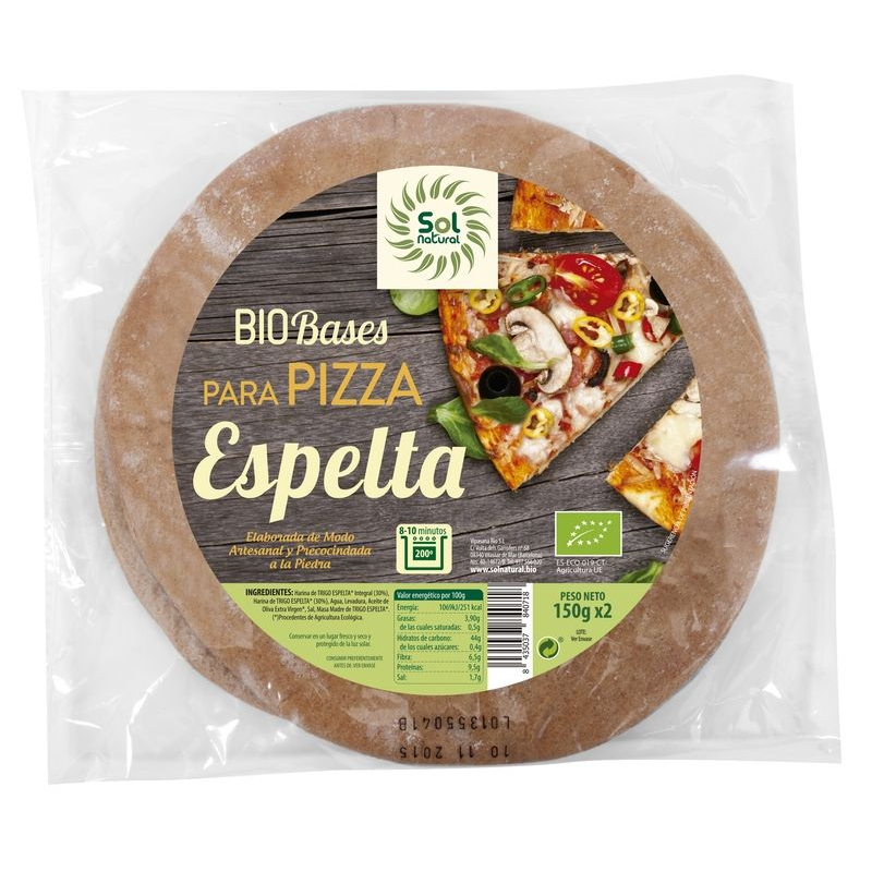 Base pizza espelta eco 2 unidades sol natural