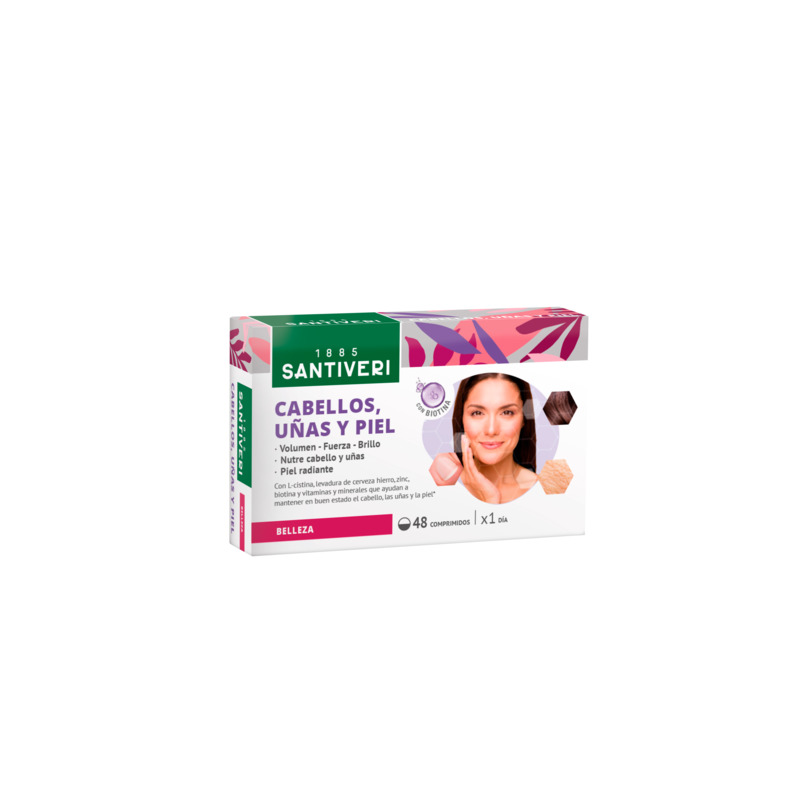 Cabello piel uñas,biotin 48 comp santiveri