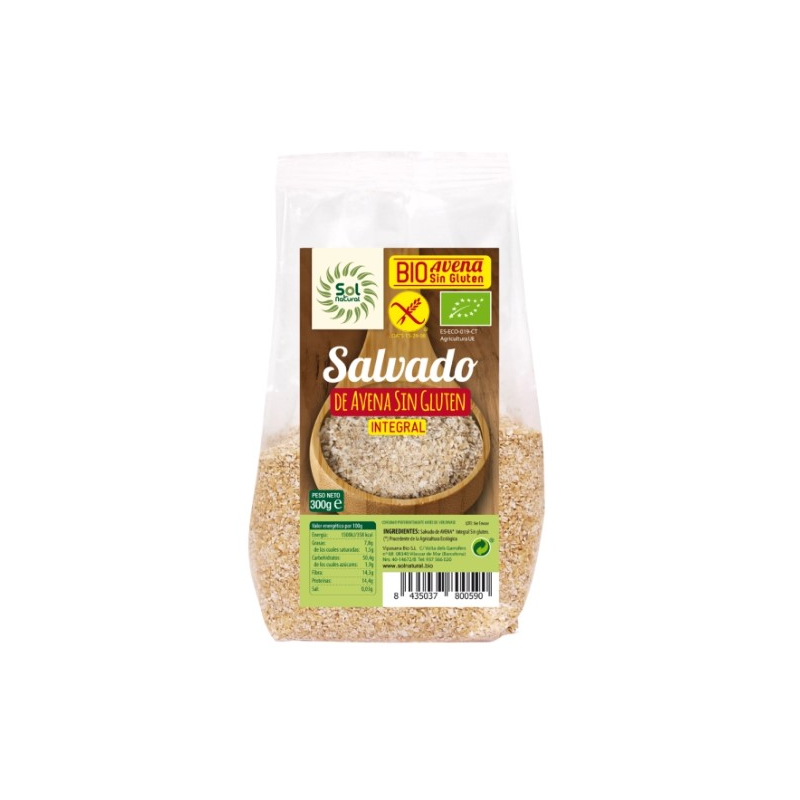 Salvado avena sin gluten eco 300g sol natural