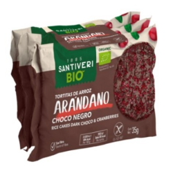 Tortitas arroz arandano choco negro 3x35g santiver