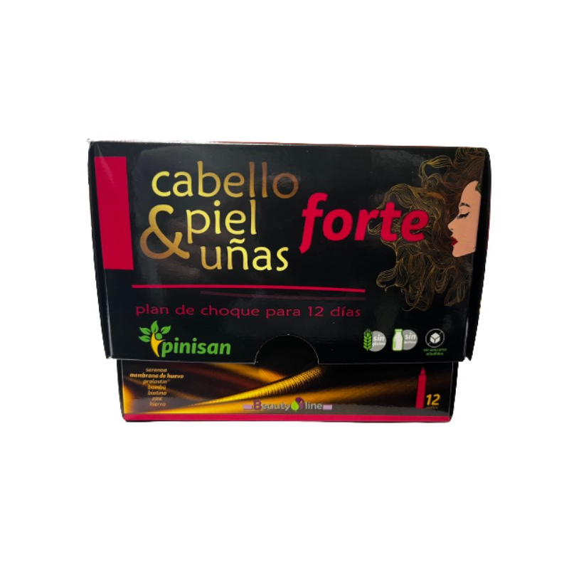 Cabello piel y uñas forte beautyline 12 viales