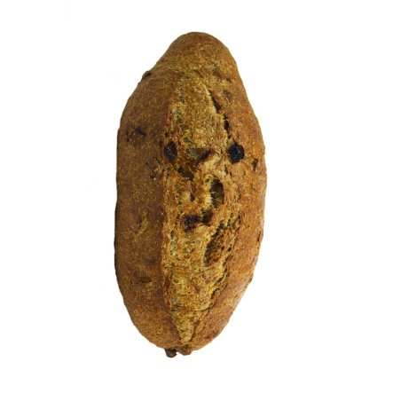 Pan oval pasas y nueces 500gr. eco-horno