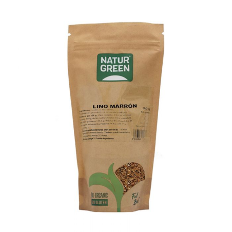 Lino marron semillas 500g naturgreen doypack bio