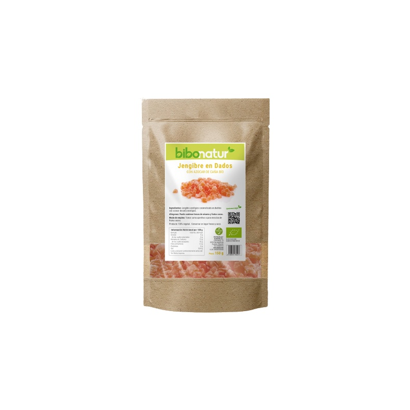 Jengibre dados azucar caña bio 150g bibonatur