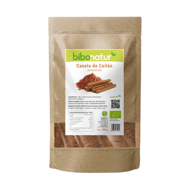 Canela ceilan polvo bio 150g bibonatur