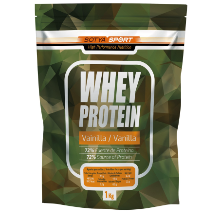Whey protein 72% vainilla 1kg doypack sotya sport