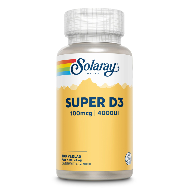 Super d3 4000ui 100mcg 100perlas solaray