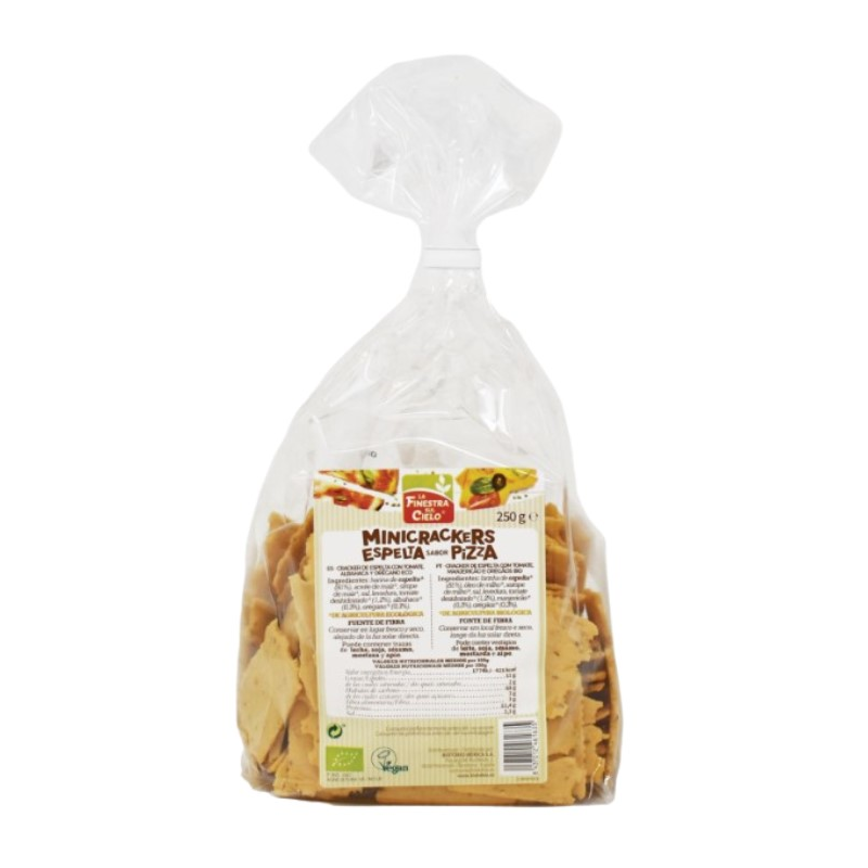 Minicrackers espelta sabor pizza 250g la finestra