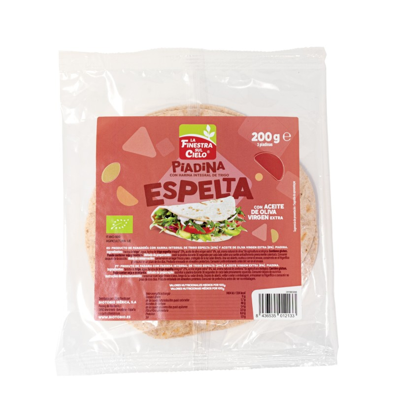 Piadina espelta 200g (3 unid) la finestra sul ciel