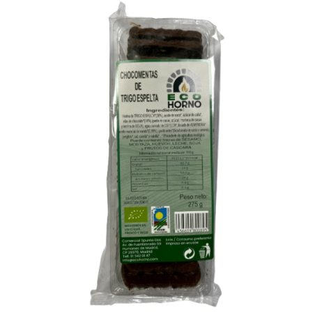 Chocomentas trigo espelta 275g eco-horno
