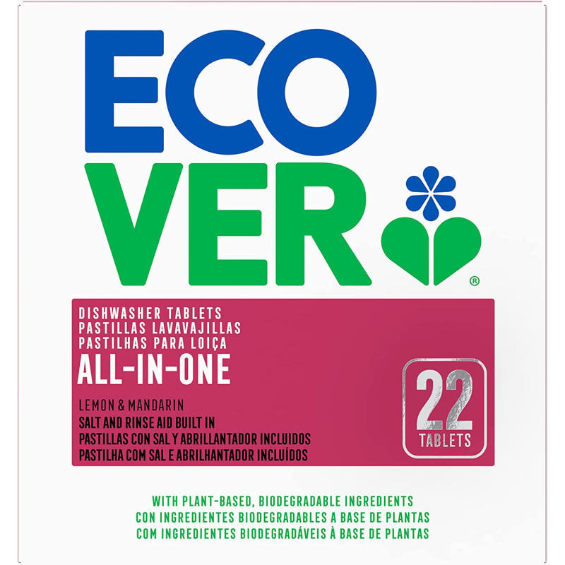 Ecover lavavajillas maquina all-in-one 22 tabletas