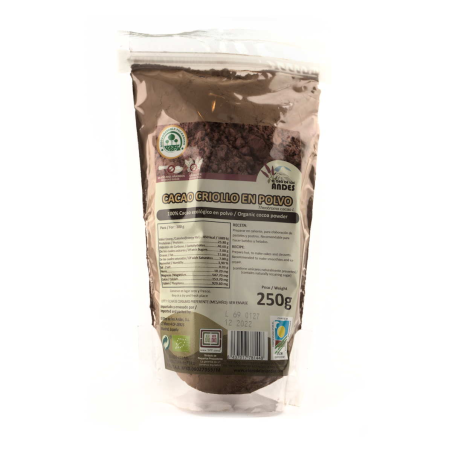 Cacao polvo criollo el oro de los andes 250g