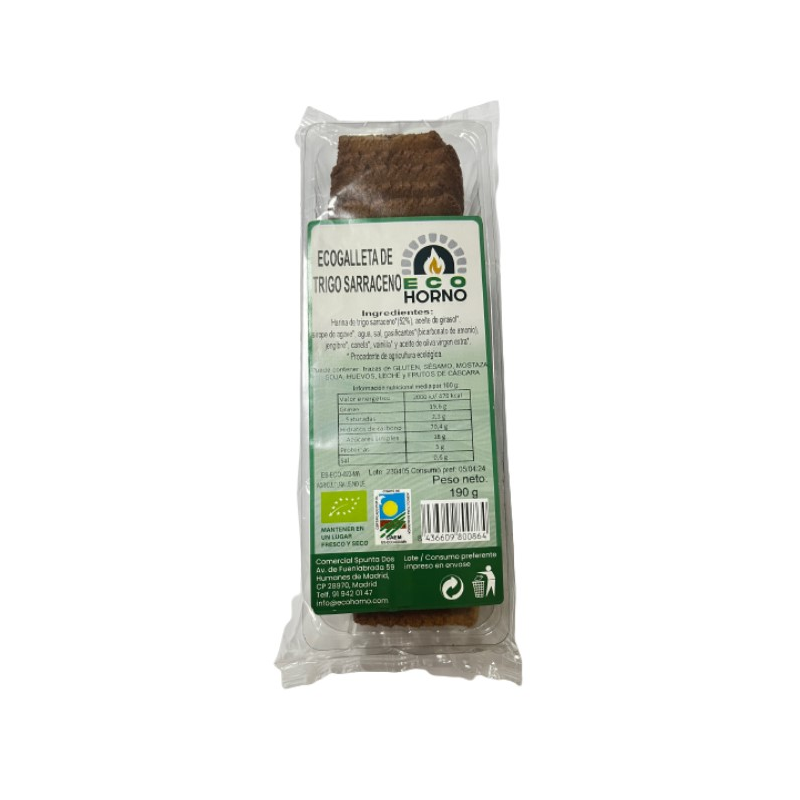 Ecogalletas de trigo sarraceno 190g eco-horno