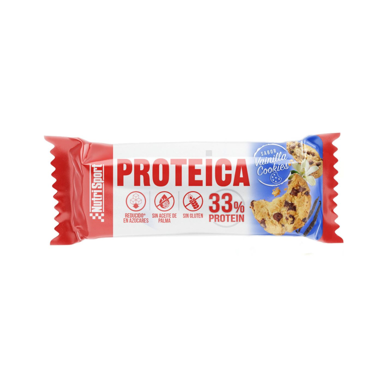 Barritas proteicas vainilla cookies nutrisport
