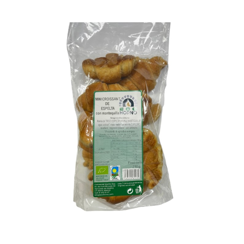 Mini croissant espelta mantequilla 210g eco-horno
