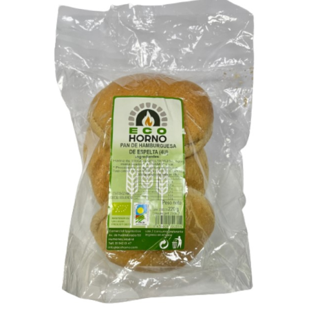 Pan hamburguesa de espelta (4unid) 220gr eco-horno
