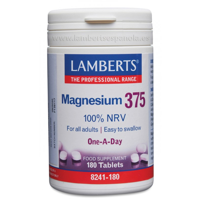 Magnesium 375 one a day 180tb lamberts