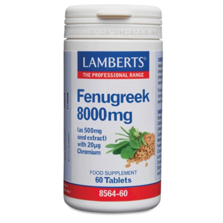 Fenogreco 8000mg con cromo 60tb lamberts