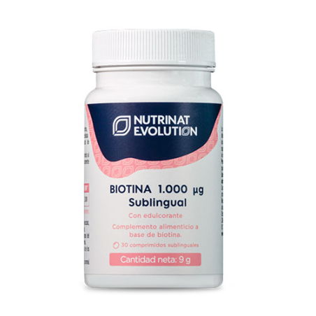 Biotina 1000ug sublingual 30comp nutrinat evolutio