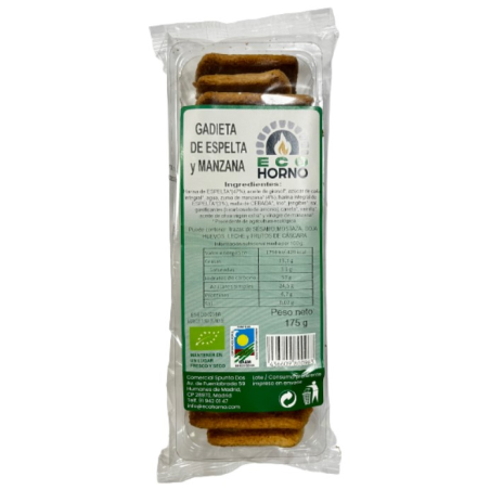 Galletas espelta y manzana 175g eco-horno