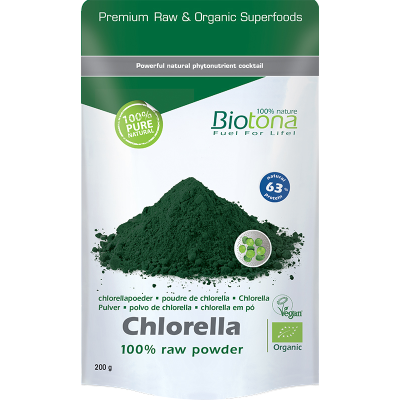 Chlorella+spirulina vegan bio 200g biotona