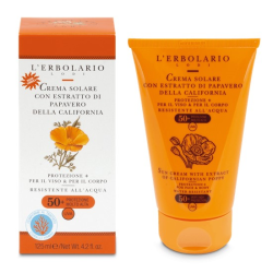 Crema solar spf 50 cuerpo amapola 125ml l´erbolari