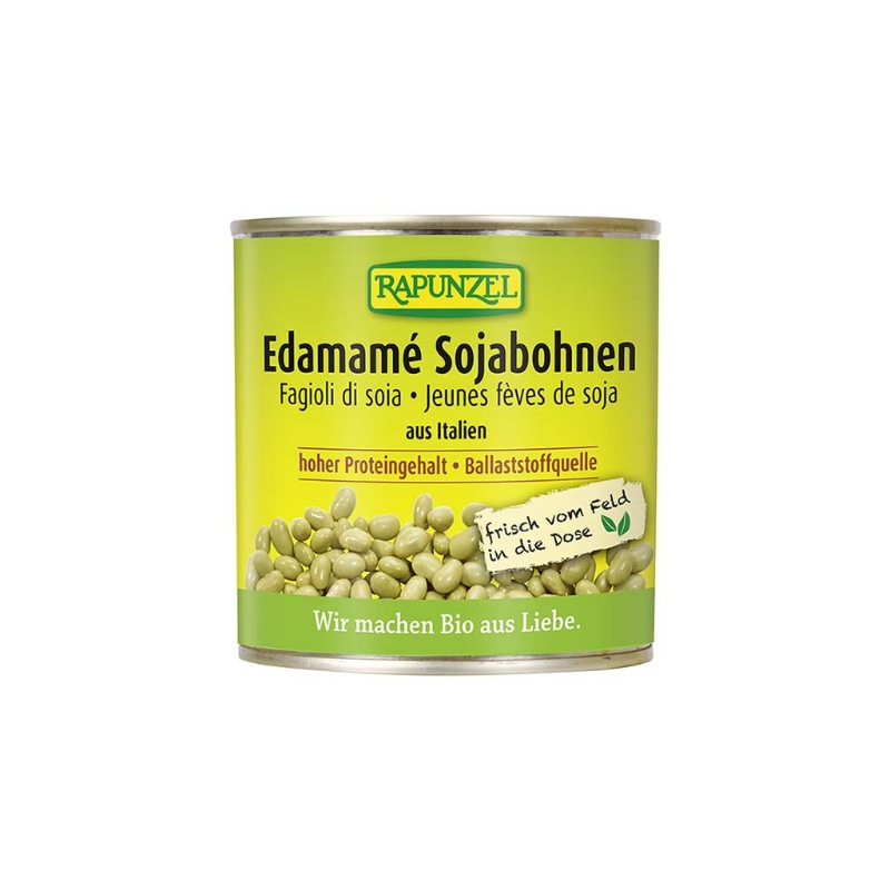 Edamame (habas de soja) rapunzel bio 200g lata