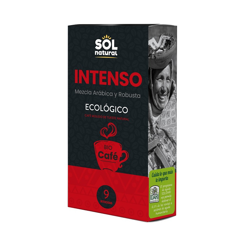 Cafe arabica robusta intenso molido 250g sol natur