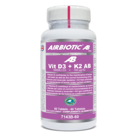 Vitamina d3+k2 5000iu/100ug 60tab. airbiotic